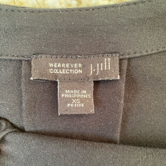 J. Jill Wearever Collection Open Front Jersey Knit Cardigan Black Drapey XSP - Picture 2 of 16